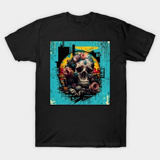 Painted Skull Flowers T-Shirt